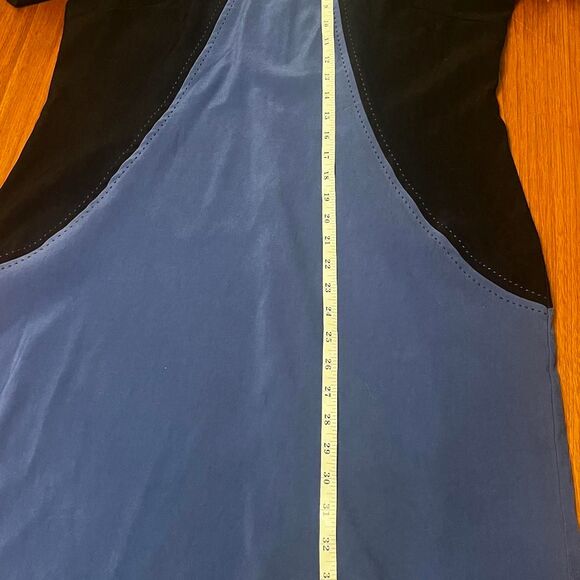 Vintage Dress Two Tone Blue and Black   Sag-harbor Women's Size 14 - Picture 4 of 7